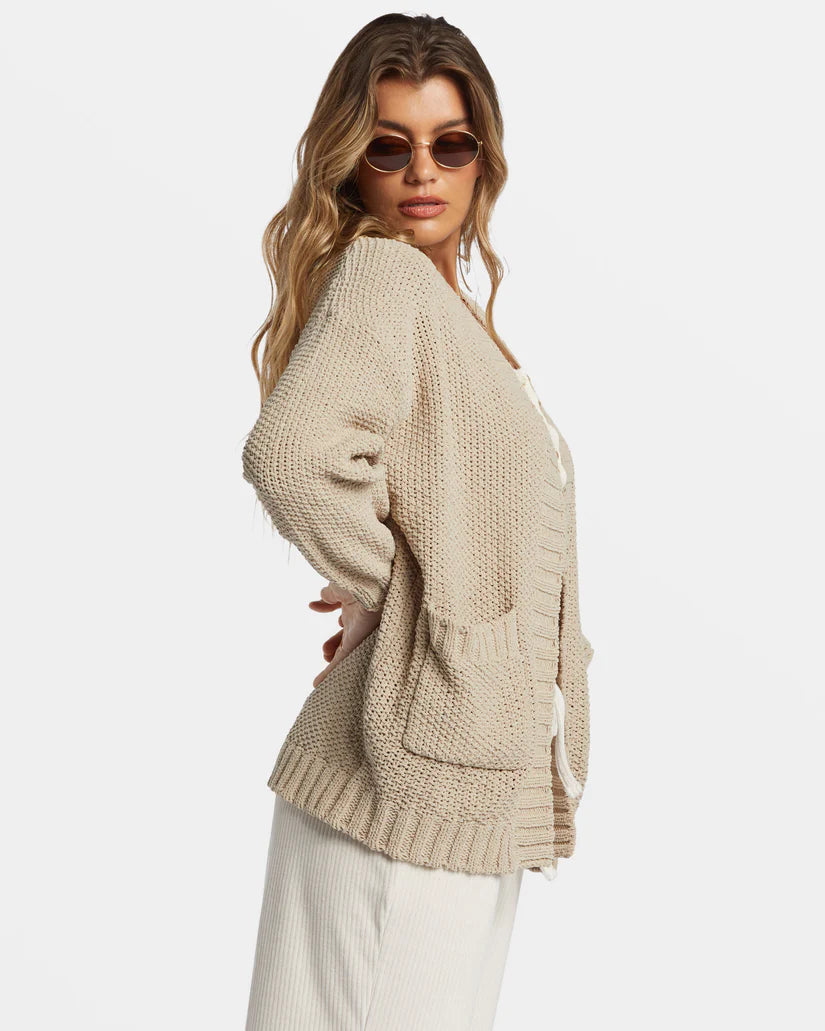 Billabong Sea Side Cardigan - Cobblestone