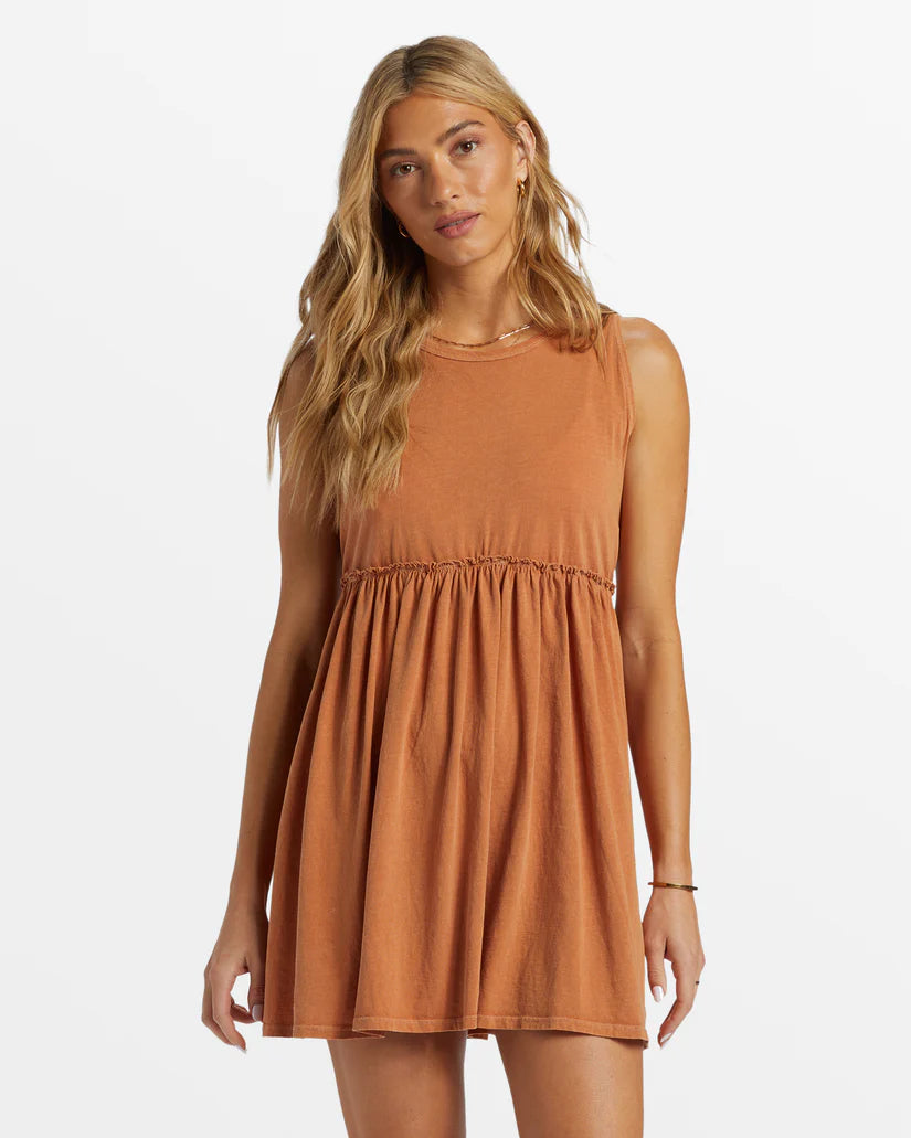 Billabong Seaside Tank Mini Dress - Toffee