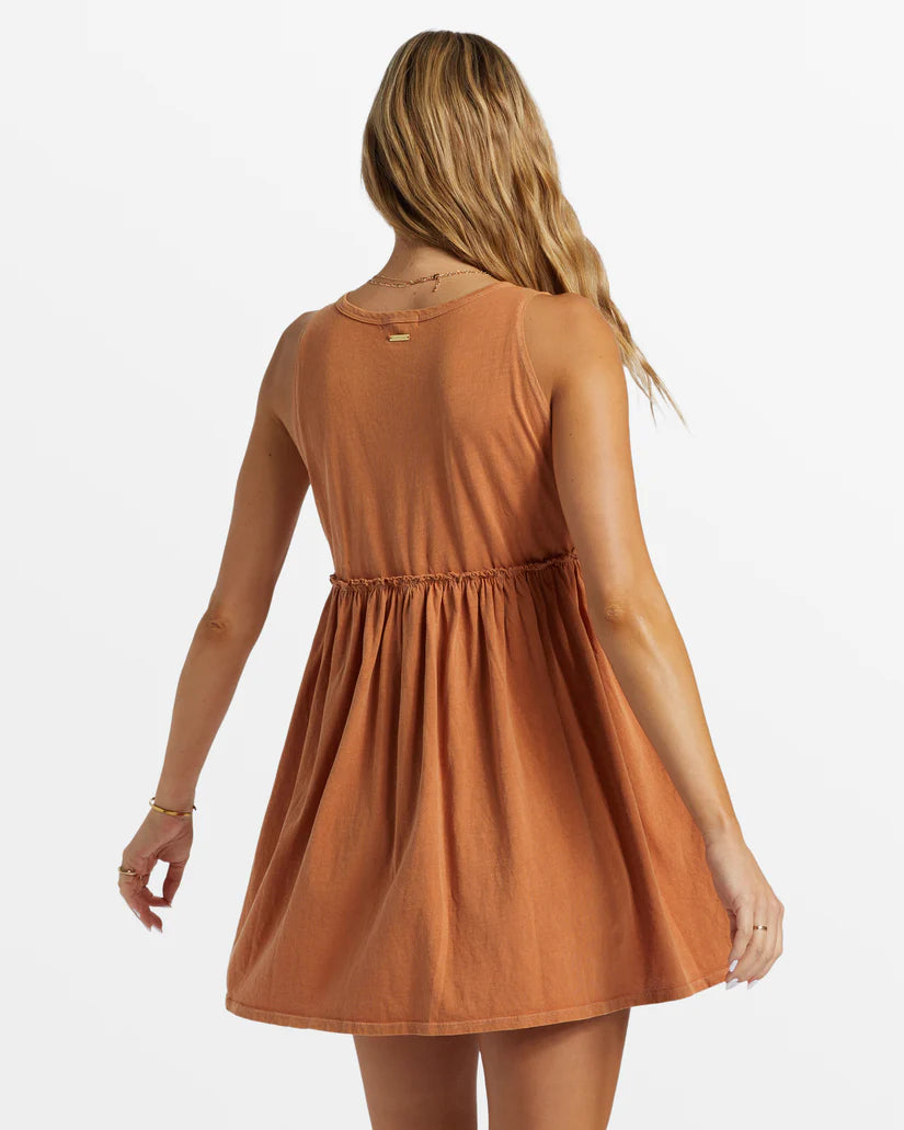 Billabong Seaside Tank Mini Dress - Toffee