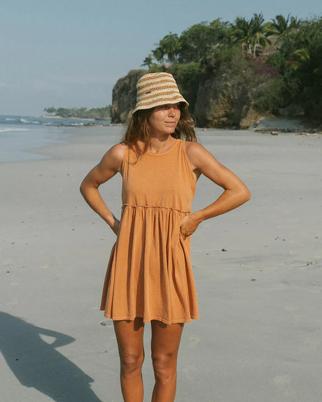 Billabong Seaside Tank Mini Dress - Toffee