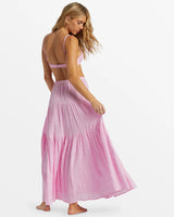 Billabong Sol Tiered Maxi Skirt - Pink Dream