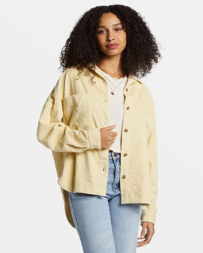 Billabong Stoked On You Oversized Long Sleeve Shirt - Mellow Daze