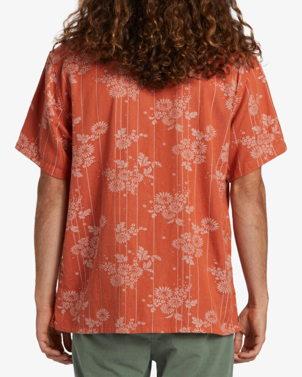 Billabong Sundays Jacquard Short Sleeve Shirt - Dusty Orange