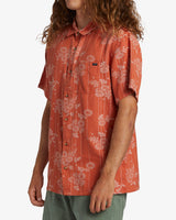 Billabong Sundays Jacquard Short Sleeve Shirt - Dusty Orange