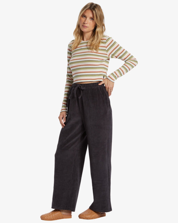 Billabong Sweet Sun Wide Leg Pant - Black Sands