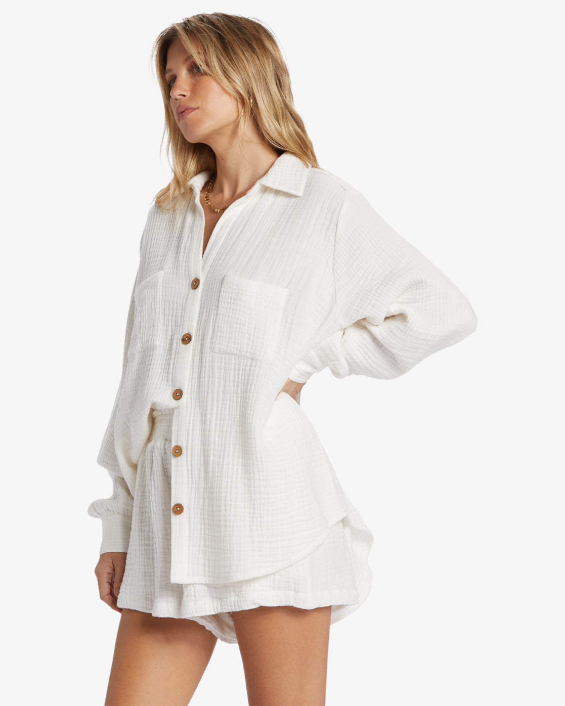 Billabong Swell Blouse - Salt Crystal 