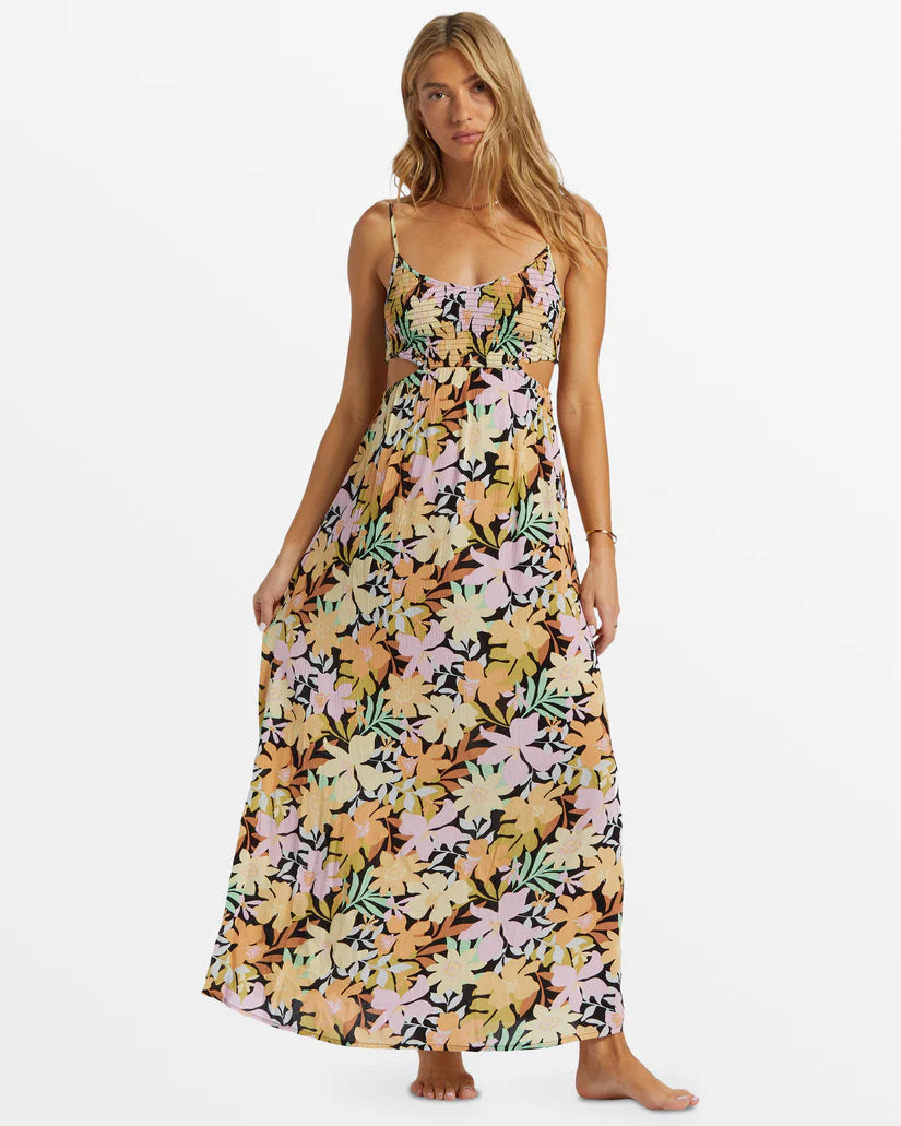 Billabong True Desire Maxi Dress - Black Pebble Dress