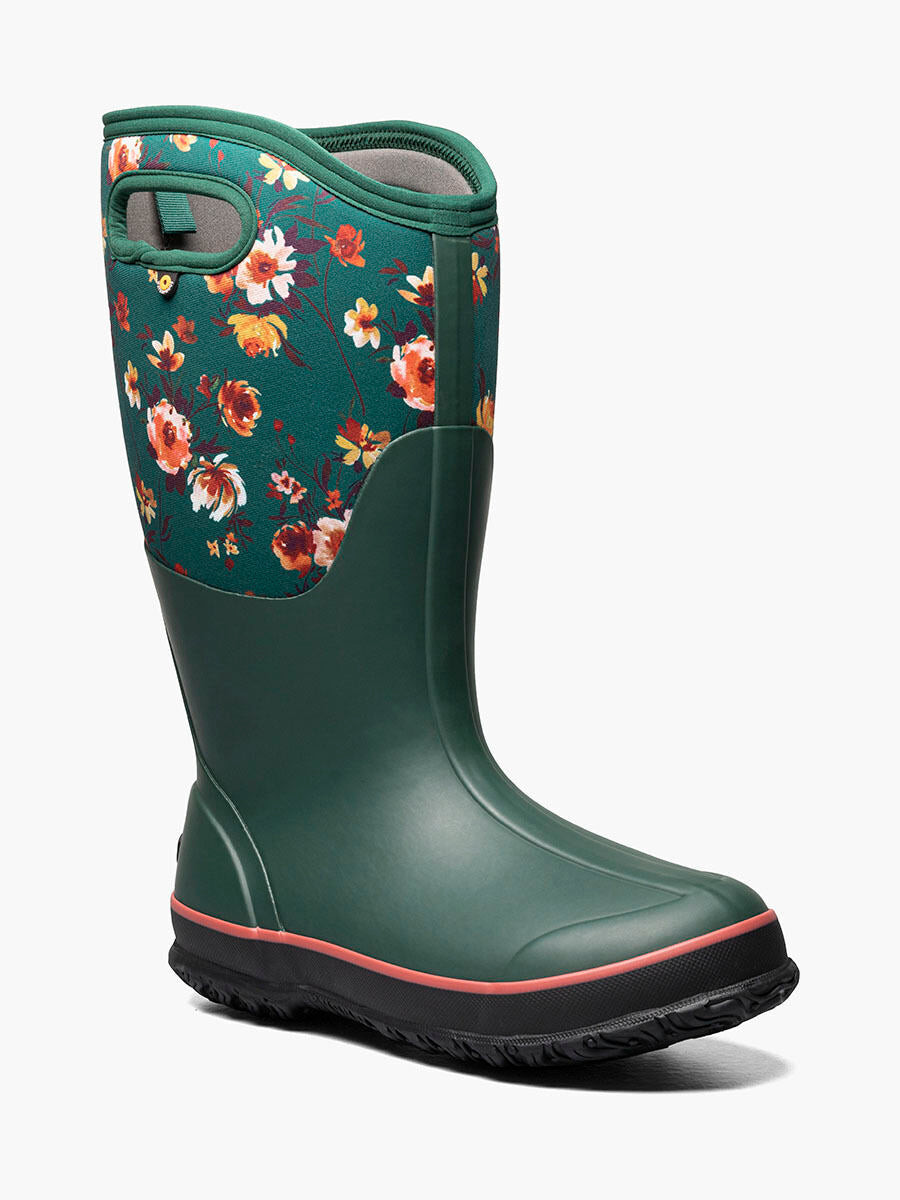 BOGS Classic Tall Wide Painterly Boots - Emerald Multi