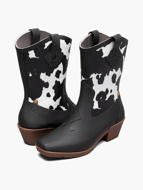 BOGS Women's Jolene Mid Deco Boots - Black/White