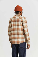 Brixton Bowery L/S Flannel - Whitecape Pinecone Brown Burro Brown