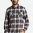 Brixton Bowery Lightweight Ultra Soft Flannel - Washed Navy/Dusty Blue