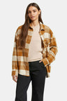 Brixton Bowery Women's Classic L/S Flannel - Washed Copper Whitecap