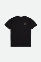 Brixton Crest II S/S Standard Tee -  Black/Persimmon Orange/Sand