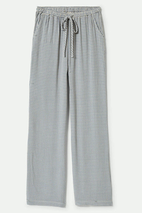 Brixton Hudson Lounge Pant - Azure Blue Gingham 