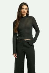 Brixton Novelty Ribbed Turtleneck L/S - Washed Black