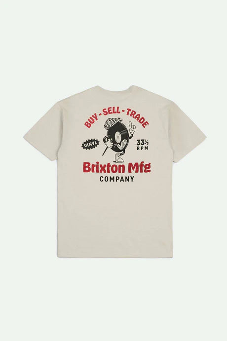 Brixton Rhythmic S/S Standard T-Shirt - Cream
