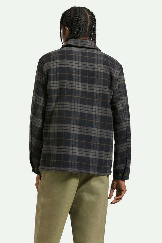 Brixton Shop Chore Coat - Black / Charcoal Plaid