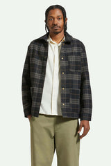 Brixton Shop Chore Coat - Black / Charcoal Plaid