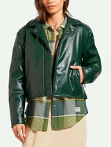 Brixton Moto Vegan Leather Jacket - Pine Needle
