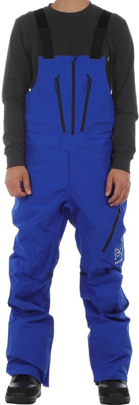 Burton men's Gore-Tex bib snow pants with suspenders and multiple zippered pockets