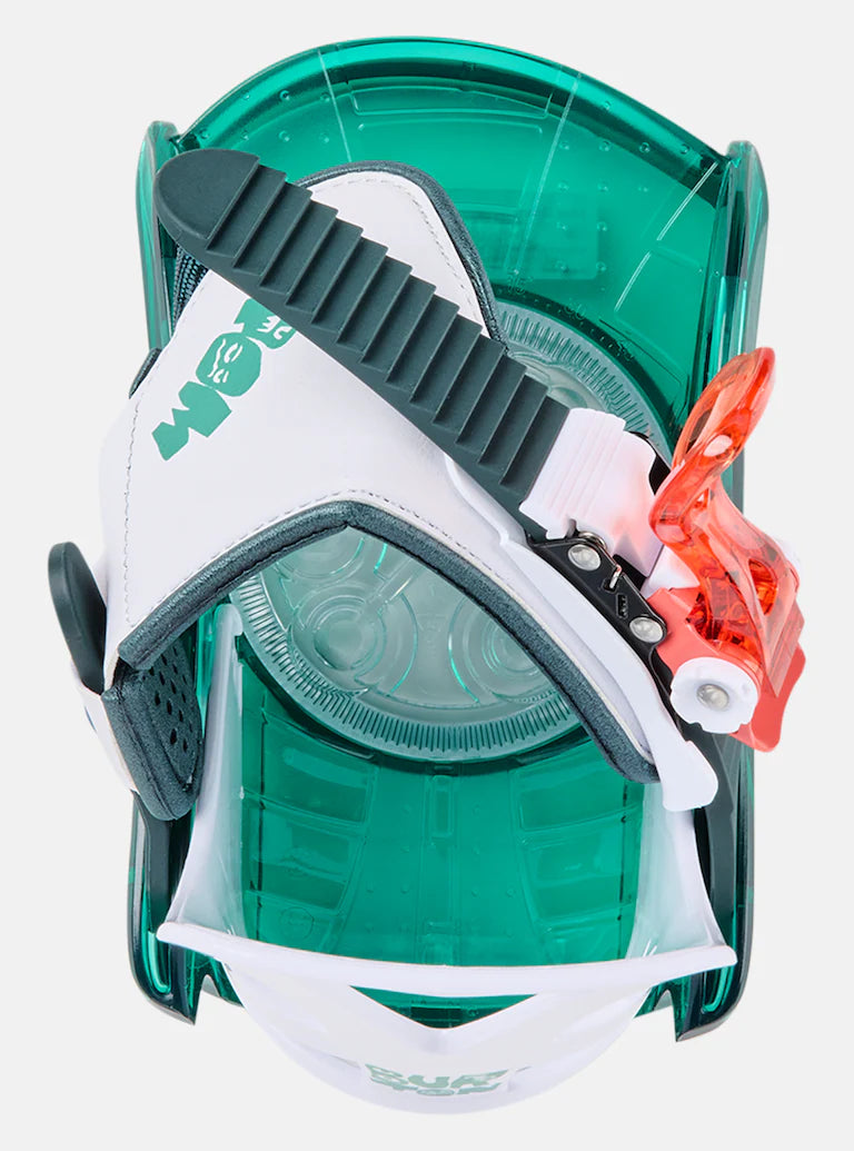 Burton Kid's Mini Grom Disc Snowboard Bindings 2025 - Green Multi