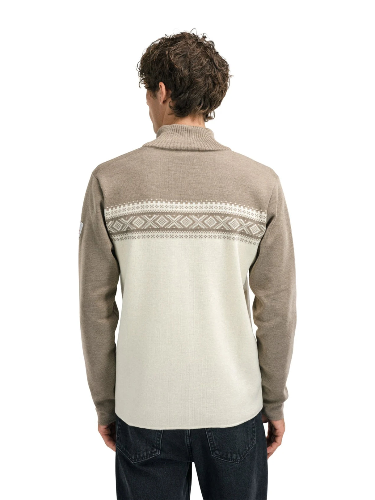 Dale Of Norway Dalestolen Men's Merino Wool Sweater - Mountainstone Offwhite