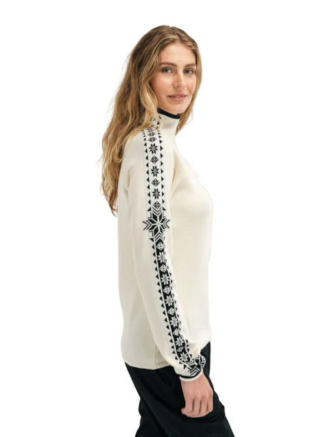 Dale Of Norway Women's Geilo Fern Sweater - Off White Black