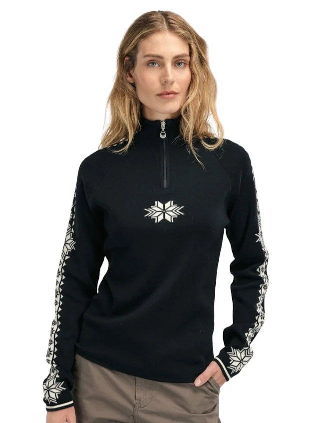 Dale Of Norway Geilo Fern Women's Sweater - Black / Off White