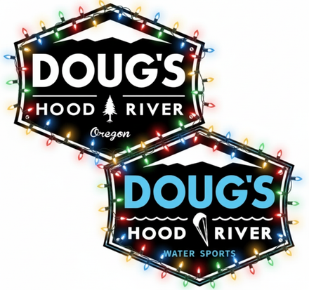 Doug's Logo with Christmas Lights
