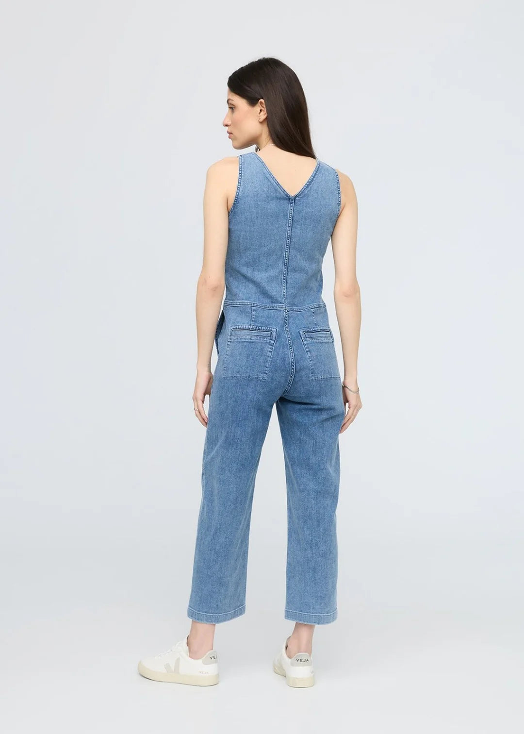 Duer Performance Denim Jumpsuit - Light Stone