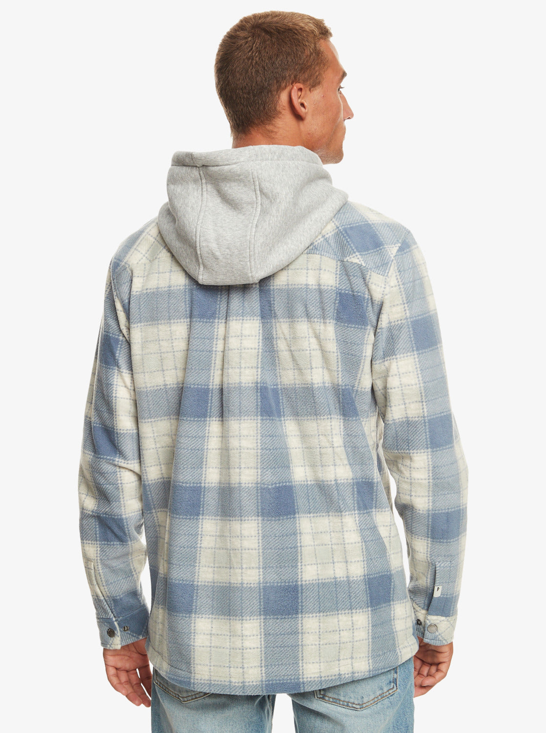 Quiksilver Super Swell Zip-Up Hoodie - Bering Sea Superswell Plaid