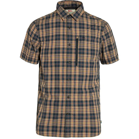 Fjallraven Men's Abisko Hike Shirt - Dark Navy - Buckwheat Brown