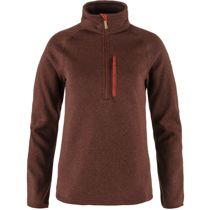 Fjallraven Women'ss Ovik Fleece Half Zip - Autumn Leaf