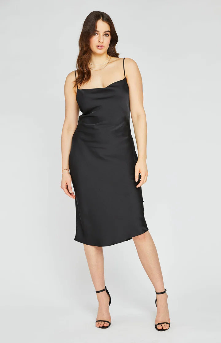 Load image into Gallery viewer, Gentle Fawn Agatha Midi Dress - Black
