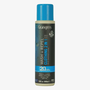 Grangers Wash + Repel Clothing 2 in 1 treatment 300ml bottle with blue cap