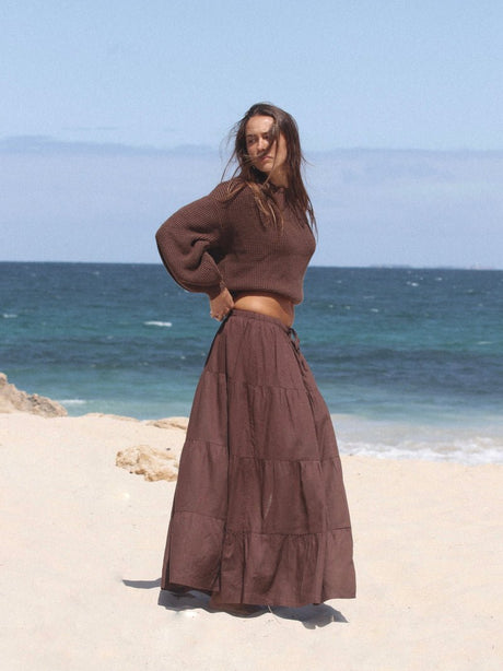 Rhythm Classic Tiered Maxi Skirt