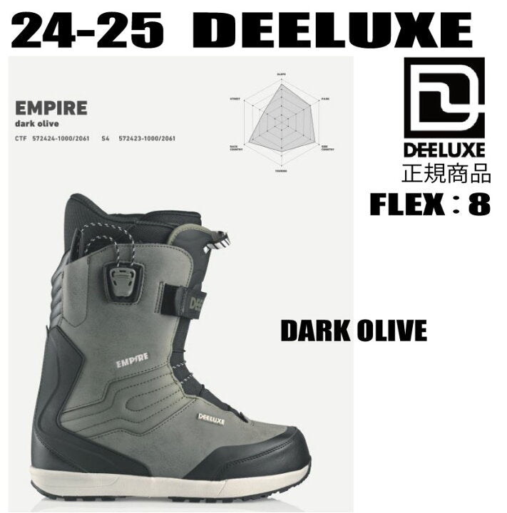 Deeluxe Empire Snowboard Boots 2025 - Dark Olive