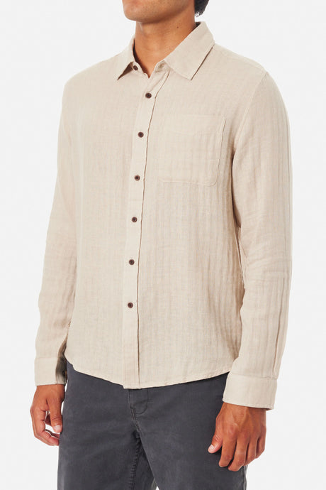 Katin Alan Solid LS Shirt - Light Grey