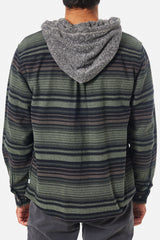 Katin Harold Stripe Hooded Flannel - Sea Gray