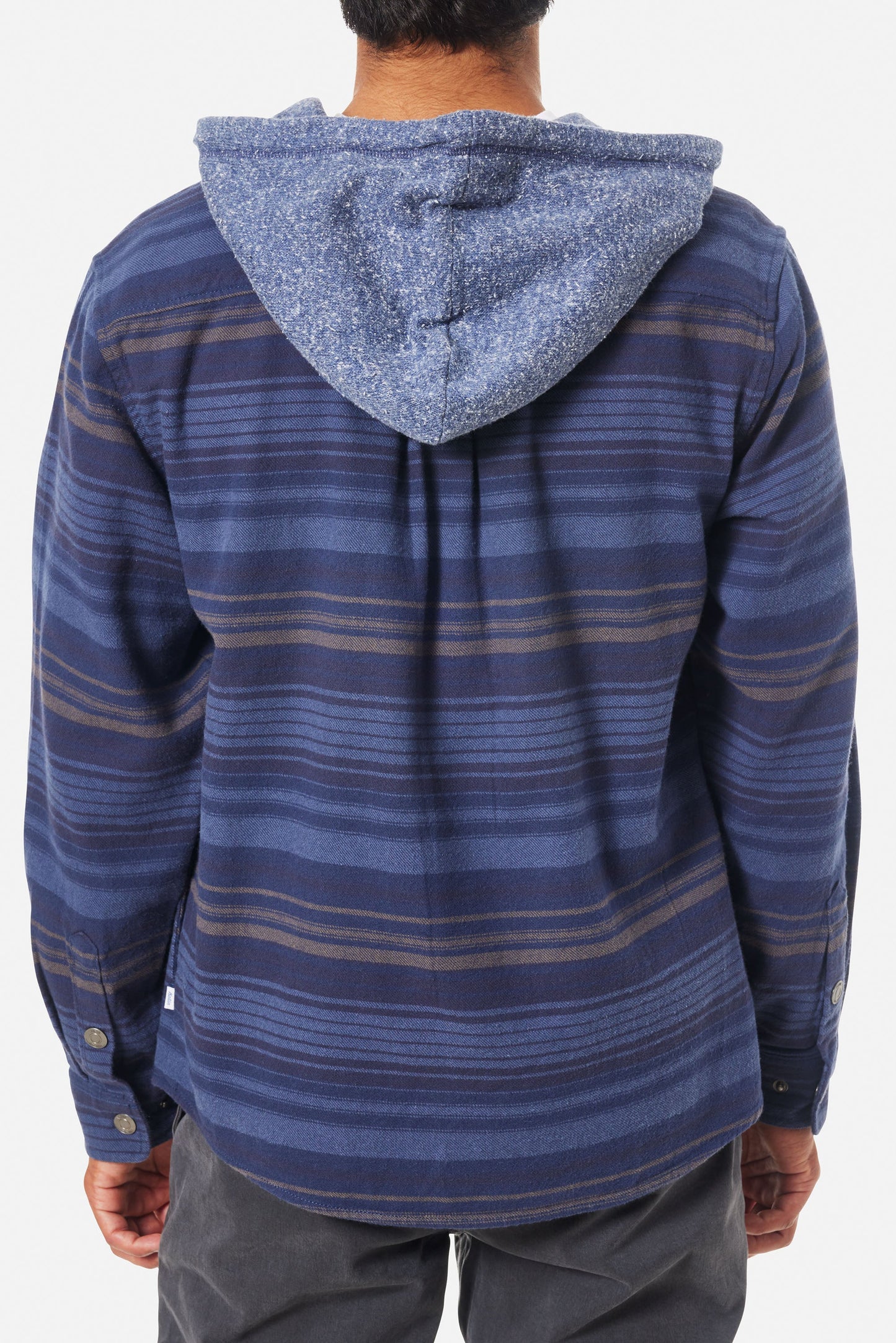 Katin Harold Stripe Hooded Flannel - Washed Blue