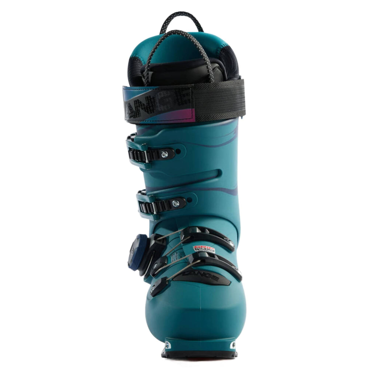 Lange Code 120 Boa MV GW ski boot with four buckle closure system and Boa dial