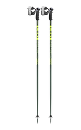 Leki Detect S Ski Poles - Olive Green / Neon Yellow