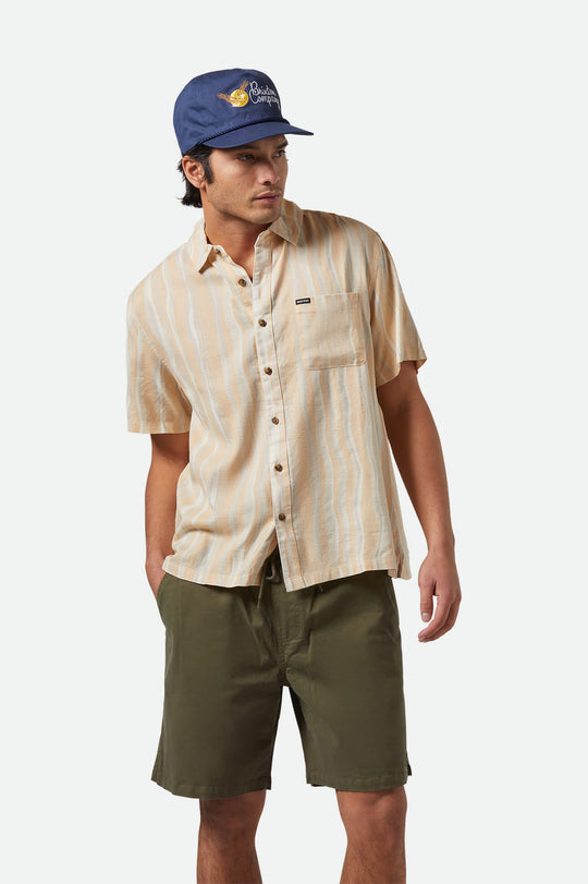 Brixton Men's Cru Slub Short Sleeve Woven Shirt