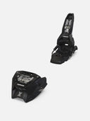 Marker Griffon X 13 ski bindings in black with camo accents, toe and heel pieces