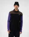 Mons Royale Men's Yotei Powder Hood Long Sleeve - Violet Cedar Black