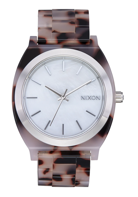 Nixon Time Teller Acetate Watch - Pink Tortoise / Mother Of Pearl