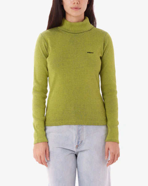 Obey Alias Turtleneck Long Sleeve - Lime Multi