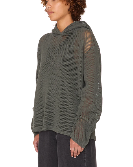 Obey Billie Mesh LS Hood - Ink