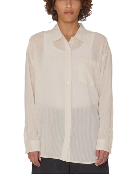 Obey Blythe Sheer Stripe Shirt - Azurine Multi