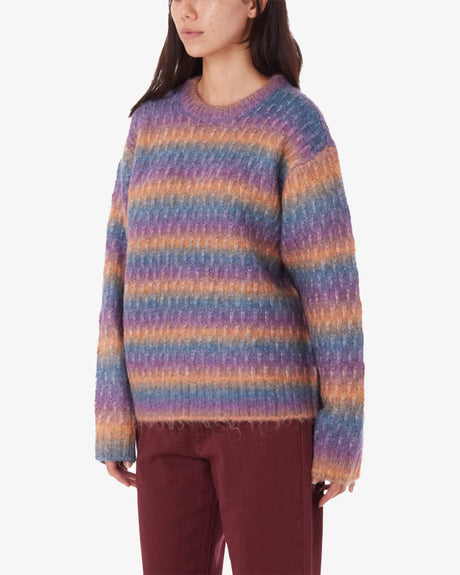 Obey Daytrip Crewneck Sweater - Purple Multi